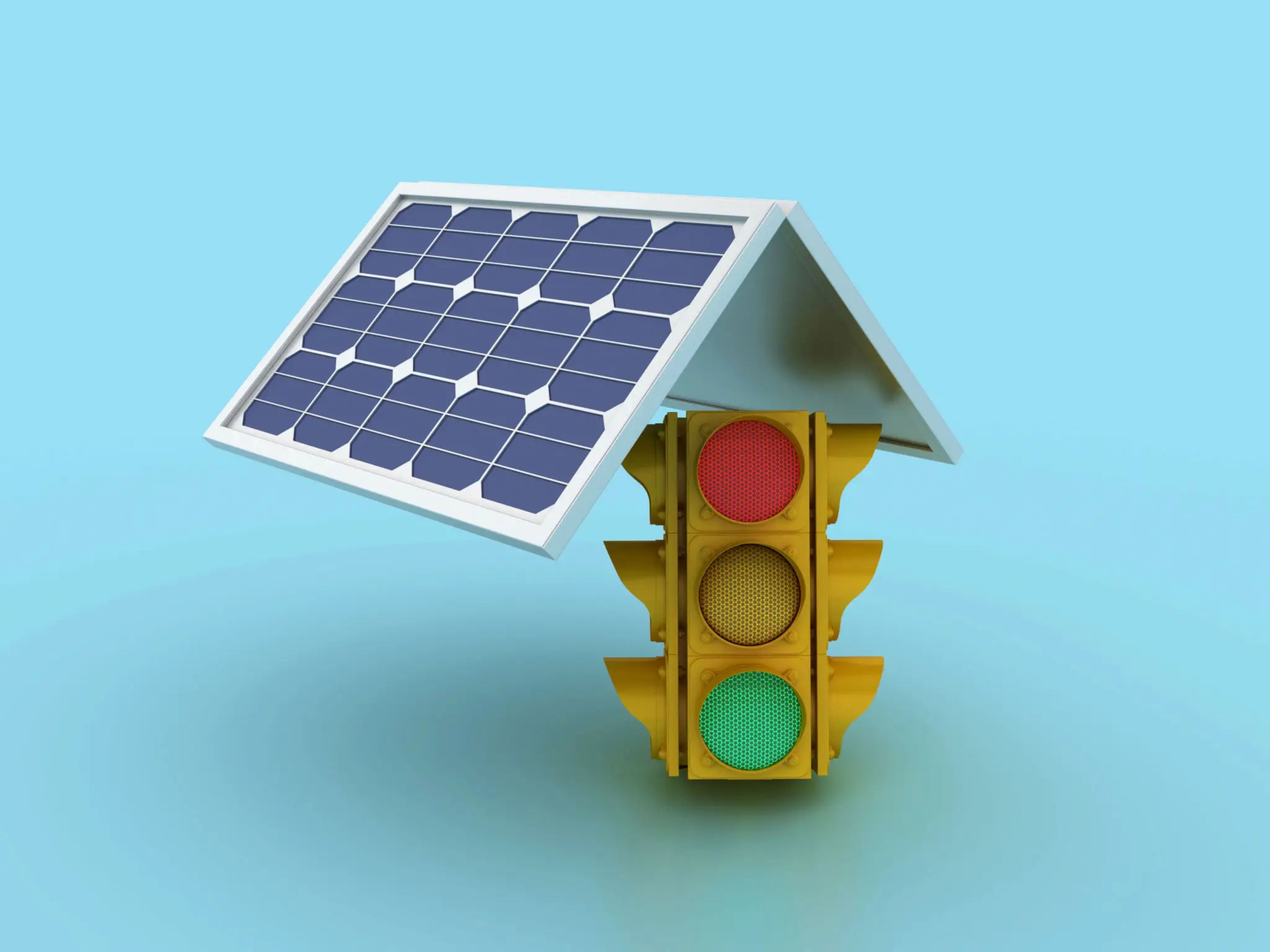 Solar Powered Street and Traffic Lights - Smart City Lighting
